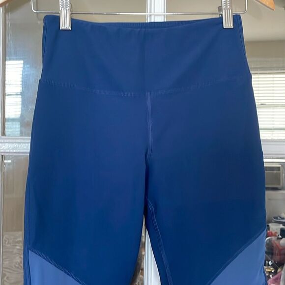 3/$15 MARIKA navy blue women’s yoga workout exercise pants mesh legging size M - Picture 7 of 11